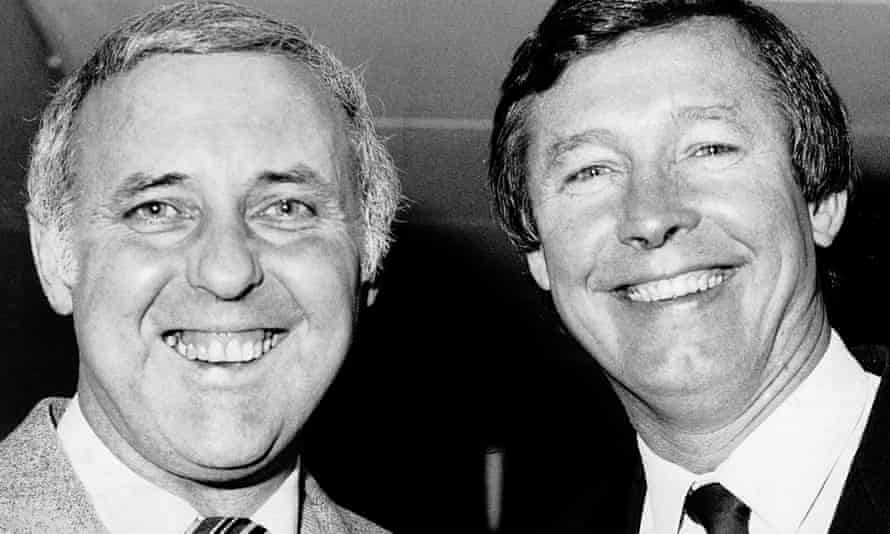Jim McLean of Dundee United (left) and Aberdeen’s Alex Ferguson, managers of the so-called New Firm in the mid-80s.