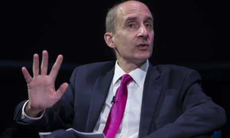 Andrew Adonis holds out his hand in a negative gesture