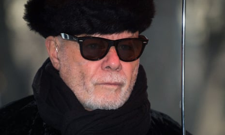 Gary Glitter, whose real name is Paul Gadd, pictured during his trial in 2015.