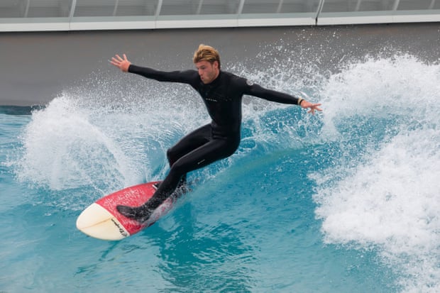 A surfing coach at The Wave