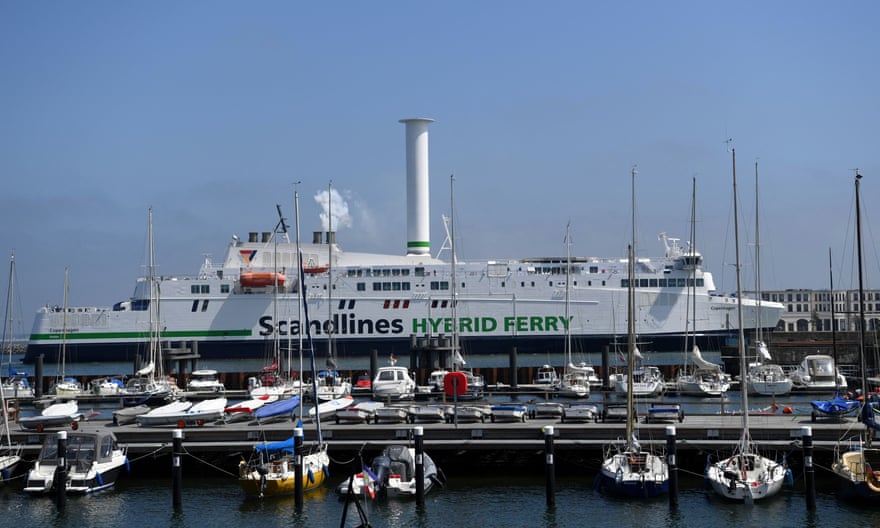 A Flettner rotor on a Danish hybrid ferry in 2020.