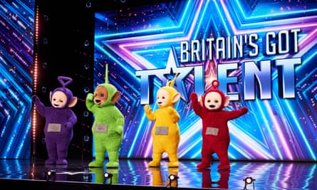 The Teletubbies appearing on Britain's Got Talent in 2022.