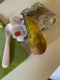 Charlotte sends one of her children to school with a packed lunch