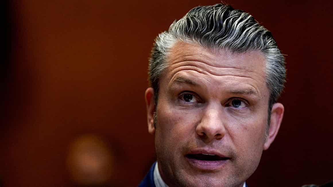 The US defense secretary, Pete Hegseth