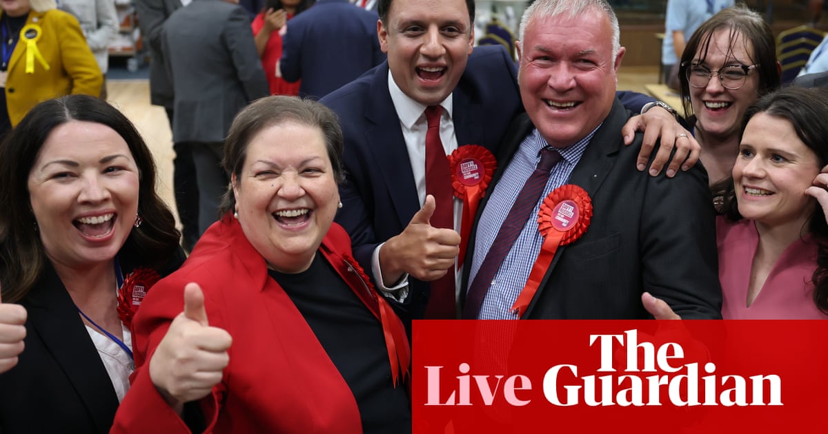 Starmer hails Labour victory after surprise win in Hamilton byelection for Scottish parliament UK politics live