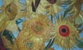 A detail of Van Gogh's Sunflowers (1889).