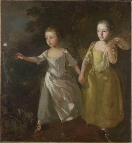 The Painter’s daughters chasing a butterfly, by Thomas Gainsborough, c.1756.