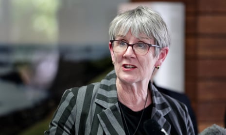 Whakatane District Council Mayor Judy Turner speaks to the media during a press conference in Whakatane, New Zealand, Tuesday, December 10, 2019. Three Australians are believed to be among five people confirmed dead after the volcanic explosion engulfed tourists on White Island on Monday. (AAP Image/David Rowland) NO ARCHIVING