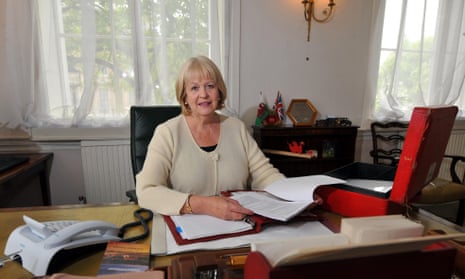 Cheryl Gillan at her desk in the Wales Office, in Gwydr House, London, in 2010.