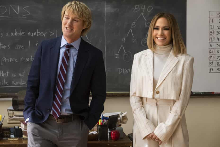 ‘Underpowered romance’: Owen Wilson and Jennifer Lopez in Marry Me.
