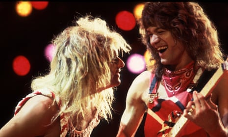 David Lee Roth and Eddie Van Halen performing in 1983.