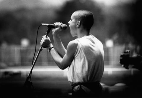 Sinéad O’Connor performing in the Netherlands in 1990. 