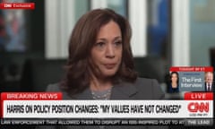 Kamala Harris holds her first major interview as a presidential candidate on CNN. 