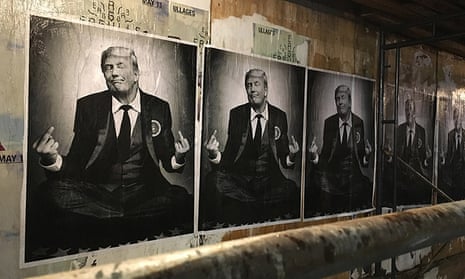 ‘Republicans are the new punk’ ... posters of Donald Trump by the rightwing street artist Sabo.