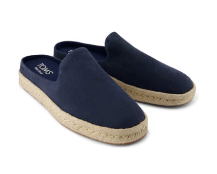 A pair of navy Toms Mule Espadrilles