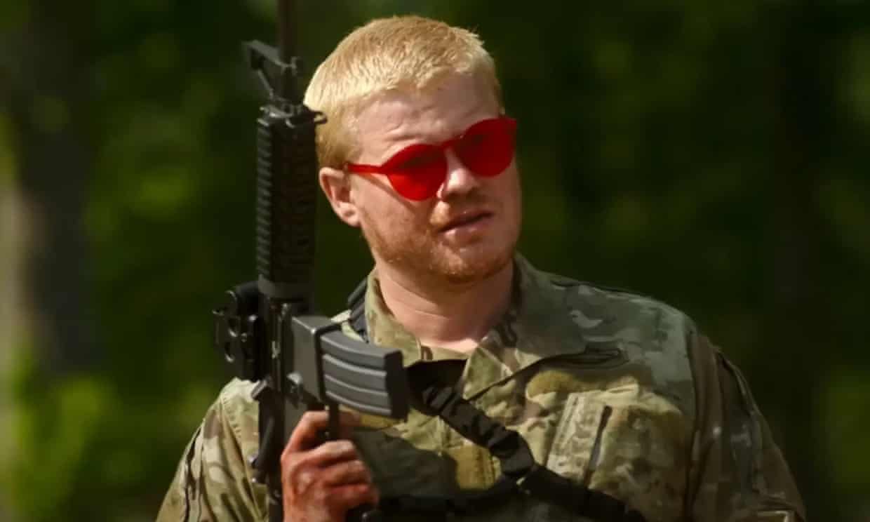Jesse Plemons plays a ‘paramilitary crazy’ in Civil War; Trump’s words would be music to the character’s ears. Photograph: A24