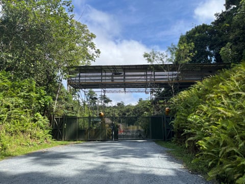 A gate across a road