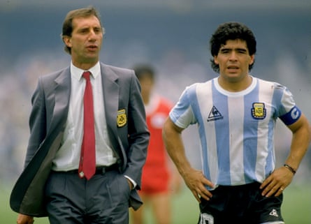 Carlos Bilardo and Diego Maradona in 1986.