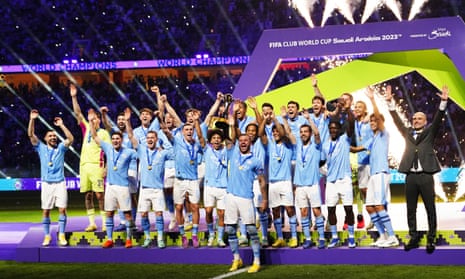 Manchester City celebrate winning the Club World Cup in 2023