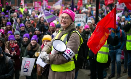 Hundreds of support staff at Leeds Beckett University and University of Leeds on strike action over pay in Leeds city centre.