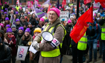 Hundreds of support staff at Leeds Beckett University and University of Leeds on strike action over pay in Leeds city centre.