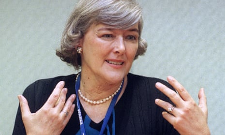 Pat Schroeder in 1999. She branded Ronald Reagan the Teflon president for his ability to avoid blame.