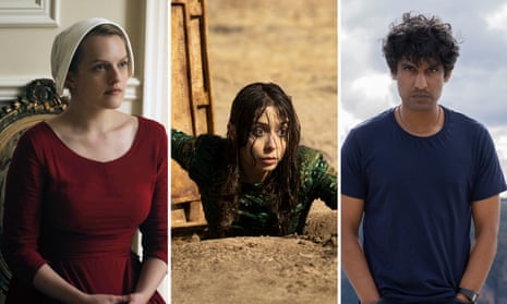 Elisabeth Moss in The Handmaid’s Tale, Cristin Milioti in Made for Love and Rudi Dharmalingam in Wakefield.