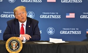 ‘Hopefully George is looking down right now and saying this a great thing that’s happening for our country,’ Trump said.