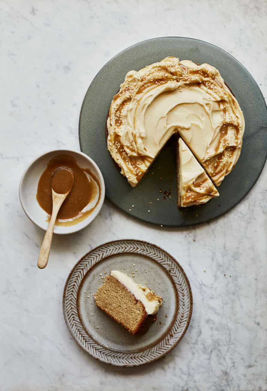 Benjamina Ebuehi’s tahini cake with coffee caramel