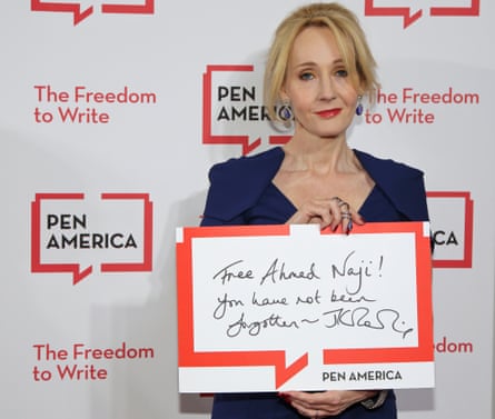 JK Rowling at a Pen America literary gala