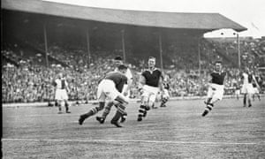 The 1940 War Cup final, won 1-0 by West Ham against Blackburn at Wembley