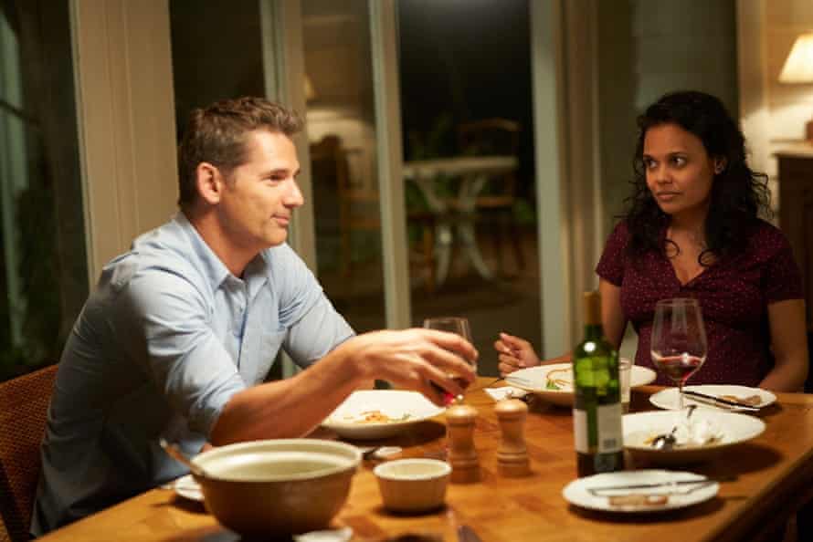 Eric Bana and Miranda Tapsell in the Dry.
