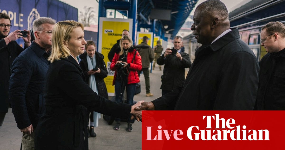 Russia-Ukraine war live: US defense secretary visits Kyiv amid increasing division in Washington over aid funding