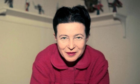 Simone de Beauvoir at home.