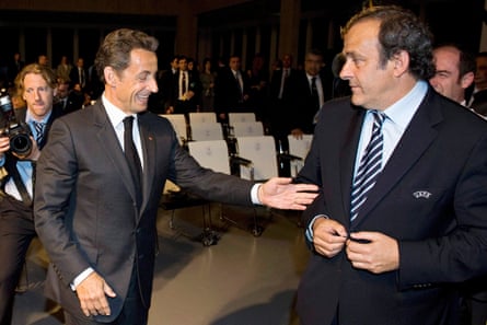 Nicolas Sarkozy and Michel Platini in 2010