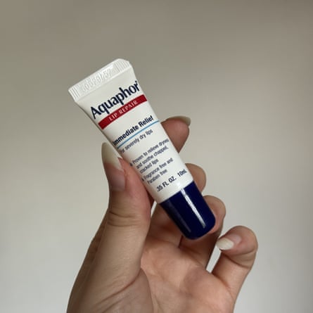 Tube of Aquaphor lip repair.