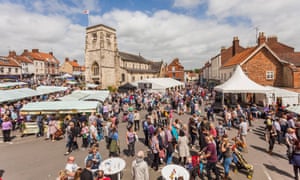 A busy market day in Malton, North Yorkshire