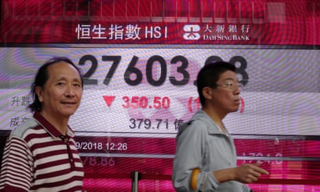 Shares have fallen in Asia amid concerns about a US-China trade war.