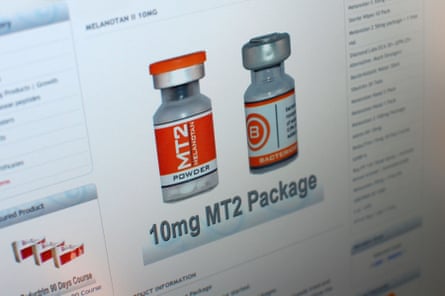 A website selling peptides