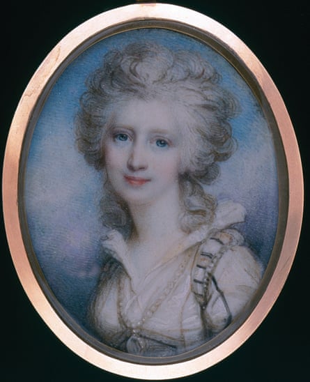 Miniature portrait of the young Lady Anne Barnard by Richard Cosway RA (1742-1821) .