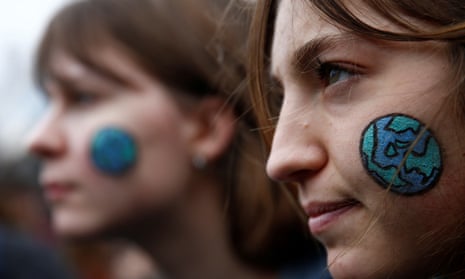 Students take part in a “youth strike to act on climate change” demonstration in Nantes, France, March 15, 2019.