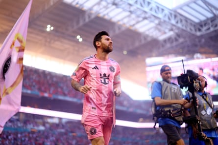 Lionel Messi playing for Inter Miami in the Club World Cup.