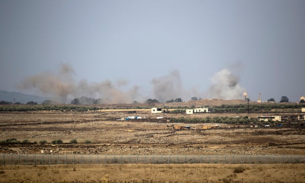 Air strikes on the Syrian side of the Golan Heights last July