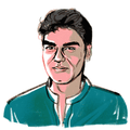 Illustration of Raj Patel, academic, food activist and co‑author of Inflamed