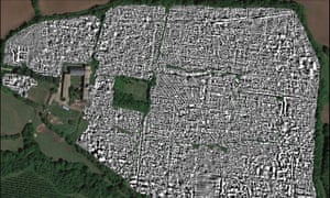 Ground-penetrating radar image of the Roman city of Falerii Novi, Italy