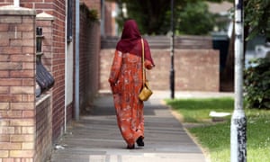 A Muslim woman in Cardiff, south Wales.