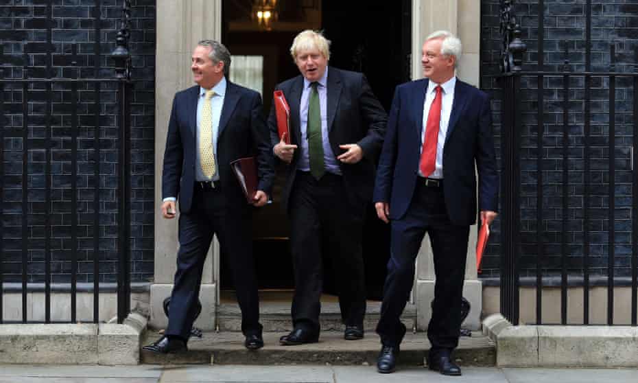 Liam Fox, Boris Johnson and David Davis