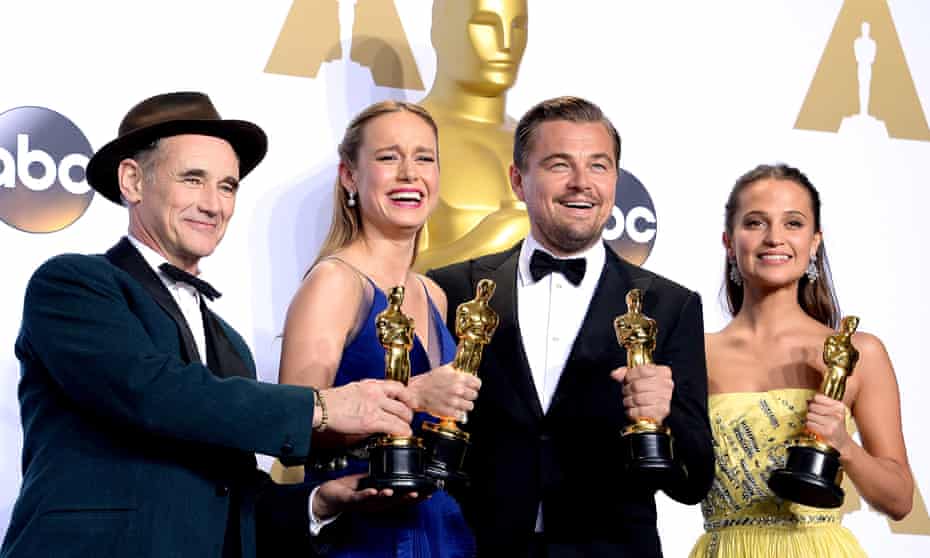 Mark Rylance, Brie Larson, Leonardo DiCaprio, Alicia Vikander, Oscars