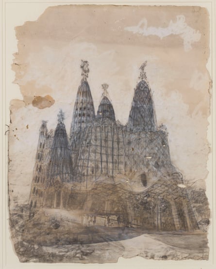 Antoni Gaudí’s drawing of the exterior view of Colònia Güell: National Art Museum of Catalonia