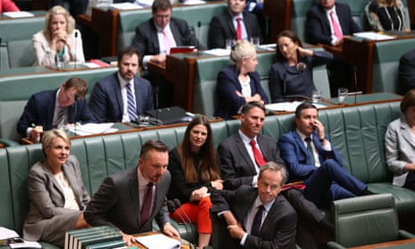 Chris Bowen and Opposition leader Bill Shorten during question time.